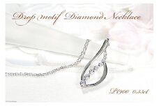 ネックレス プラチナ PT900 【0.33ct】 ダイヤモンド リーフ ペンダント 葉 雫 ドロップ レディース 【f263-pt】 [株式会社オーダーメイドジュエリーメイ 山梨県 韮崎市 20742672] アクセサリー アクセ  ジュエリー ダイヤ レディース