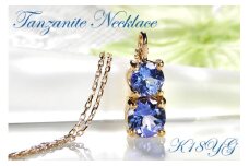 ネックレス K18YG イエローゴールド 大粒 タンザナイト 1.5ct ラウンド ダブルサークル ペンダント【f206-k18yg】 [株式会社オーダーメイドジュエリーメイ 山梨県 韮崎市 20743763] アクセサリー アクセ  ジュエリー レディース
