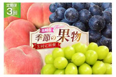 【2026年発送】【先行受付 定期便】 季節の果物 3回定期便 桃 1.8kg 巨峰 1kg シャインマスカット 1kg 山梨 もも モモ シャイン マスカット ぶどう 葡萄 ブドウ フルーツ 定期便 くだもの 山梨 NS-1015 [韮崎翠緑 山梨県 韮崎市 20743070]