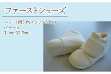 2-9-10 ファーストシューズ（ニット）／ベージュ　ALPDA008