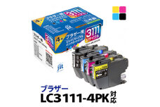 1.5-9-22　ジット　日本製インクカートリッジ LC3111-4PK用リサイクルカートリッジ　JIT-B31114P　（４色セット）　ALPBN062