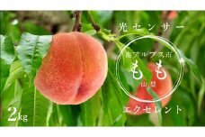 【2025年／令和7年発送先行予約】光センサー桃「エクセレント」約2ｋｇ ALPAA013