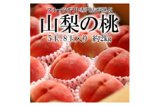 ＜2025年発送分先行予約＞山梨県南アルプス市産　高糖度　桃　【約2ｋｇ　5～8玉】 ALPAH021