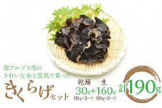 1-9-44 きくらげセット（乾燥きくらげ10ｇ入り3パック＋生きくらげ80ｇ入り2パック）　ALPCO001