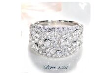 260-9-1 指輪 Pt900 プラチナ ダイヤモンド 2.15ct ドット パヴェリング ワイド 幅広 逆甲丸 リング 【 f197-pt 】　※11.5号　ALPAZ079-11_5