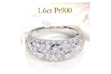 150-9-1 指輪 PT900 プラチナ レディース リング 1.6 ct ダイヤモンド パヴェ ドット ダイヤ 【 f155-pt 】　※11.5号　ALPAZ077-11_5