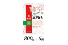 1.1-9-13はくばく　胚芽押麦　800gx6個　ALPAN004