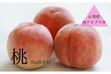 【2025年発送先行予約】南アルプスの厳選とれたて「桃」2kg ALPAR001