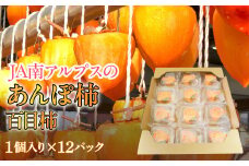 ＜2025年発送先行＞あんぽ柿【百目柿】［1個入り×12パック］ ALPAA019