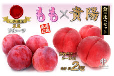 【25年発送先行予約】南アルプス市産　桃と貴陽の食べ比べセット　約2kg（5～10玉） ALPDD012