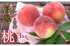 ＜2025年発送分先行予約＞山梨県南アルプス市産 桃 3Kg 8～12玉 ALPBV003