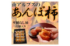 ＜2025年発送分先行予約＞山梨県南アルプス市産　あんぽ柿（平種柿）　大玉12個　化粧箱入り ALPAH006  | 柿 かき あんぽ柿 特産品 名産 干し柿 贈答 ギフト 人気 おすすめ プレゼント 送料無料 お取り寄せ 山梨県