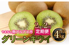 山梨県南アルプス市産　キウイ定期便　約2ｋｇｘ2回 ALPAH039
