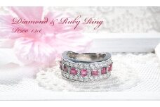 指輪 プラチナ PT900 ダイヤモンド 1.2ct 幅広 ルビー スクエア 誕生石 レディースリング 大ぶり ゴージャス ジュエリー【f249-pt-ru】※14号 ALPAZ135-14