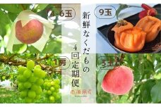 南アルプス市の味をお届け！新鮮なくだもの4回定期便 ALPAJ004