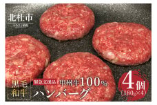 【緊急支援品】甲州牛100%ハンバーグ　180g×4ヶ 〈山梨県北杜市産黒毛和牛〉【緊急支援品】 甲州牛100％ハンバーグ  山梨県 北杜市産 180g×4ヶ入 送料無料