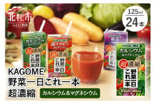 カゴメ 野菜一日これ一本 超濃縮 カルシウム＆マグネシウム 125ml 紙パック 24本入 （野菜ジュース）　 カゴメ 野菜一日これ一本 超濃縮 カルシウム＆マグネシウム 125ml 紙パック 24本入 野菜ジュース 濃縮ジュース 名水仕込 無添加 これ1本 野菜不足 350g 30品目 健康志向 飲料