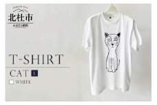 CAT T-SHIRT【Lサイズ／WHITE】