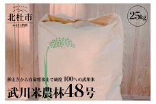【令和6年度米】武川米農林48号 25㎏
