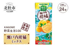 カゴメ 野菜生活100 瀬戸内柑橘ミックス 195ml 紙パック 24本入 カゴメ 野菜生活100 瀬戸内柑橘ミックス 瀬戸内 柑橘 mix 195ml 24本 紙パック 期間限定 人気 シリーズ 健康志向 ジュース 飲料 山梨県 北杜市