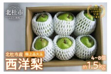 極上品　大玉西洋梨約1.5㎏（4～8個）【先行予約】 毎日農業記録賞・全国最優秀賞受賞 やまなしGAP認証 洋梨 梨 フルーツ 糖度14以上 極上品 ラフランス※2025年9月中旬以降発送 オーロラ ラ・フランス シルバーベル 岩原果樹園 山梨県 北杜市 送料無料