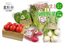 明野とまとと有機野菜おまかせ４種セット０４ トマト 約1kg 有機野菜 おまかせ 4種 セット 新鮮 野菜 明野とまと 九州屋ファーム 山梨県 北杜市