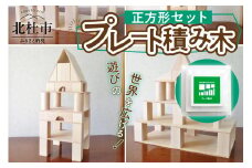 遊びの世界が広がる積み木！プレート積み木正方形セット