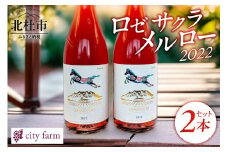 ロゼ サクラ メルロー 2022 2本セット　ワイン ロゼ メルロー 100％ 2022 750ml 2本 数量限定 ロゼワイン 国産ワイン 山梨県産 韮崎産 白州産 北杜市産 酸味 フルーティ 完熟ベリー ドライフラワー 香り サクラ ピンク色 記念日 贈り物 プレゼント 母の日 父の日