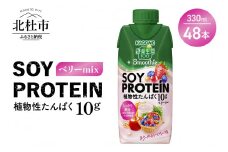 カゴメ 野菜生活100 Smoothie SOY PROTEIN ベリーmix 330ml 48本入　カゴメ 野菜生活100 48本 330ml 紙パック スムージー プロテイン 大豆 SOY ベリー mix ジュース 野菜ジュース 鉄分 健康志向 植物性たんぱく KAGOME kagome 飲料