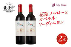 花菱 メルロー＆カベルネ・ソーヴィニヨン 2022　2本　ワイン 赤ワイン メルロー カベルネ・ソーヴィニヨン 2022 750ml 2本 数量限定 赤 国産ワイン 山梨県産 韮崎産 白州産 北杜市産 タンニン 樽香 果実味 ジューシー 記念日 贈り物 プレゼント