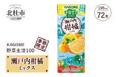 カゴメ 野菜生活100 瀬戸内柑橘ミックス 195ml 紙パック 72本入 カゴメ 野菜生活100 瀬戸内柑橘ミックス 瀬戸内 柑橘 mix 195ml 72本 紙パック 期間限定 人気 シリーズ 健康志向 ジュース 飲料 山梨県 北杜市