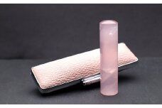 【 宝石印鑑 】ローズクォーツ13.5mm　～ そらのハンコ工房 ～　[山梨 はんこ 印鑑 誕生石]
