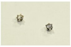 K18WG　ピアス　ダイヤ　0.07ct　[山梨 ダイヤモンド ピアス アクセサリー]
