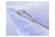 K10WG　リング　ダイヤ　0.1ct　[山梨 ダイヤモンド リング アクセサリー]