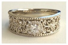 Pt998 ダイヤモンド リング ダイヤモンド 指輪 ジュエリー 人気 おすすめ レディース ダイヤ0.18ct 脇石ダイヤ0.14ct カラット  山梨県 甲斐市 AQ-58 SJ-155