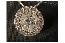 XO-3521-001　Pt900　ウィザードダイヤモンド　ダイヤメレー　ネックレス　[山梨 ダイヤモンドネックレス フォーマル カジュアル]