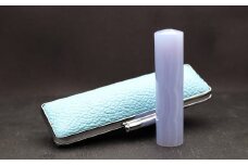 【 宝石印鑑 】ブルーレースアゲート13.5ｍｍ　～ そらのハンコ工房 ～　[山梨 ハンコ 印鑑]