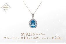 ブルートパーズペンダント 10ct 10カラット SV925 シルバー925 （16706） [山梨 ネックレス ペンダント トパーズ ジュエリー シルバー 大粒宝石 ブルートパーズ ホワイトトパーズ] 山梨県 甲斐市 BR-9