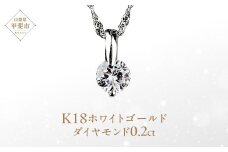 ダイヤモンド　ペンダント　0.2ct　K18WG　SIクラスHカラーカード式鑑定書付（21261） [山梨 ペンダント ネックレス ダイヤモンド ホワイトゴールド ゴールド ジュエリー 無色 天然 ] 山梨県 甲斐市 BR-46