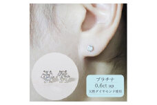 プラチナ　0.6ct　up　６本爪　ピアス