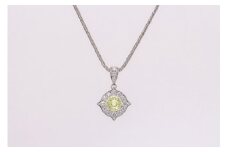 Pt999 プラチナ イエロー 非加熱 サファイア ダイヤモンド ネックレス ジュエリー 人気 おすすめ レディース 非加熱サファイア 0.6ct ダイヤ 0.21ct カラット ナチュラル  山梨県 甲斐市 AQ-171 SJ-85