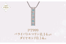 Pt999 プラチナ パライバトルマリン プラチナ ネックレス ジュエリー アクセサリー 人気 おすすめ レディース パライバトルマリン0.14ct ダイヤモンド ダイヤ0.14ct カラット  山梨県 甲斐市 AQ-200 SJ-510