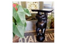 【2025年７月中旬以降順次出荷予定】ブラウンカエルの花台　50㎝
