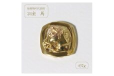 純金　K24　24金　フレーム付馬