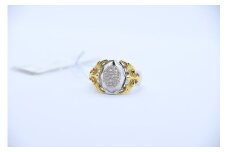 ダイヤモンドメンズリング　ダイヤモンド0.18ct　プラチナ　イエローゴールド　Pt950　K18YG