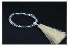 水晶手摺り平玉糸魚川翡翠仕立女性用念珠