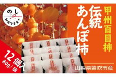 ＜2025年発送＞笛吹市産甲州百目あんぽ柿12個 090-017