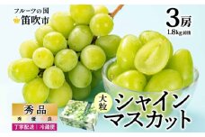 ＜25年発送先行予約＞シャインマスカット 3房 1.8kg前後※クール便配送 177-010