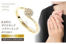 Ｋ18 イエローゴールド ダイヤ0.18ＣＴ リング R3715DI-Ｙ