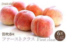 ＜2024年発送＞【笛吹市産】Inakakara 一宮町の桃 ファーストクラス 6玉(約2.4kg)  192-010